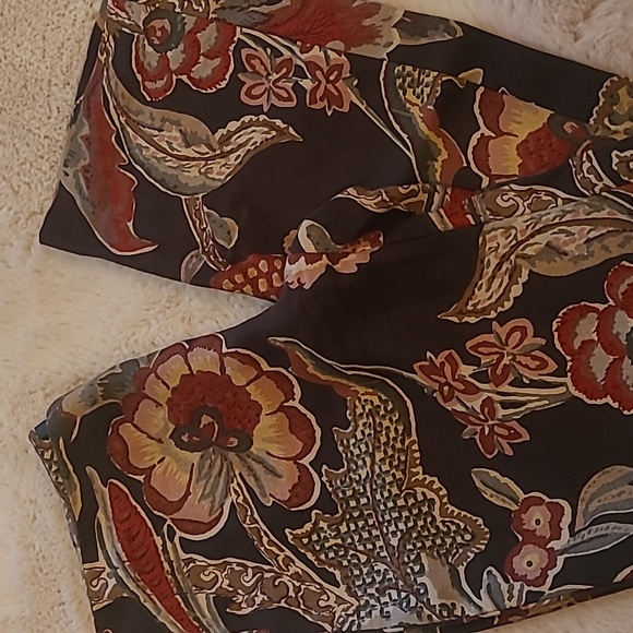 RL Dark Floral Linen Pants 4P Ralph Lauren - Picture 2 of 12